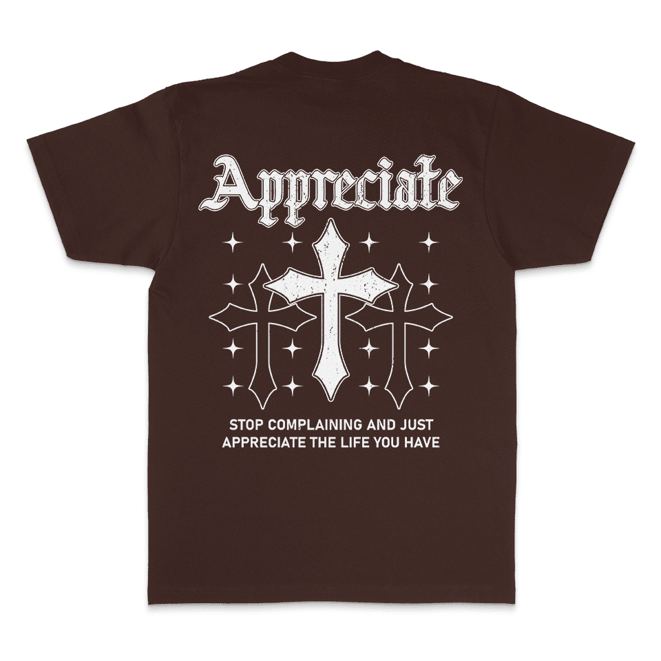 Appreciate Crosses - Brown T-Shirt