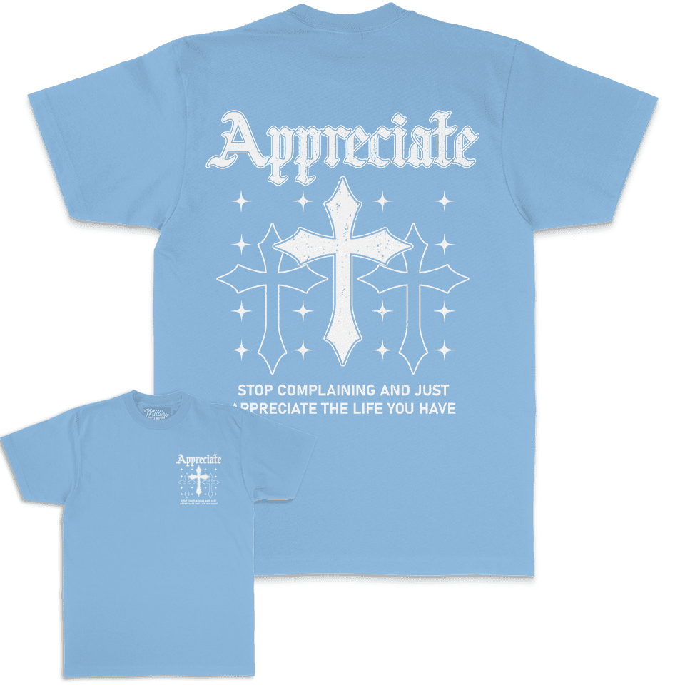 Appreciate Crosses - University Blue T-Shirt