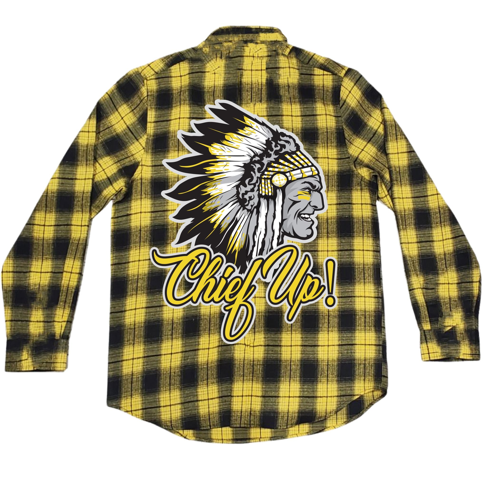 Chief Up - Black and Yellow Flannel Long Sleeve Shirt – Million