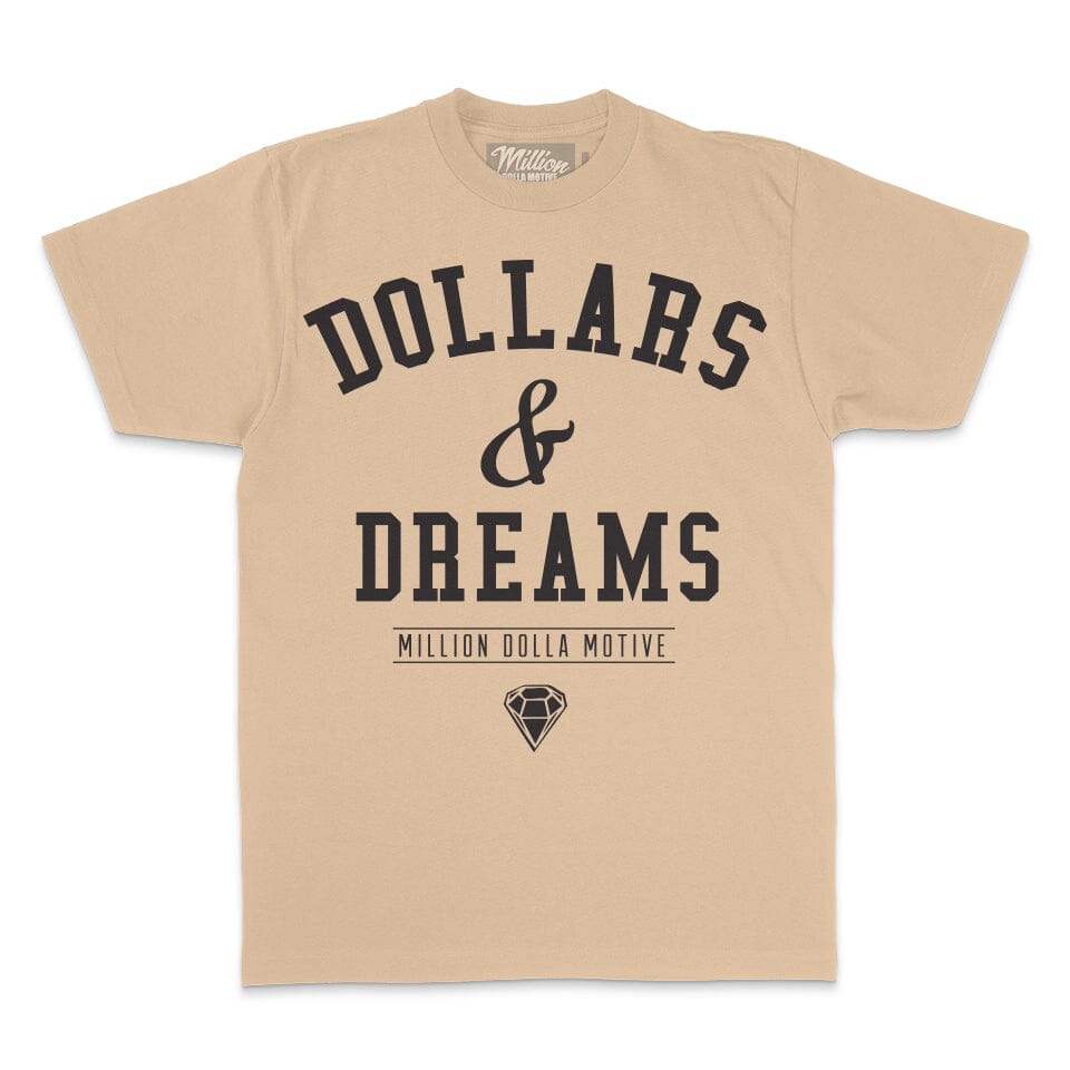 Dollars & Dreams - Khaki T-Shirt – Million Dolla Motive