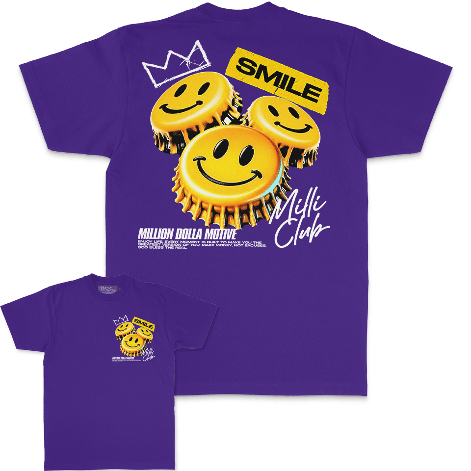 Smile Milli Club - Purple T-Shirt – Million Dolla Motive
