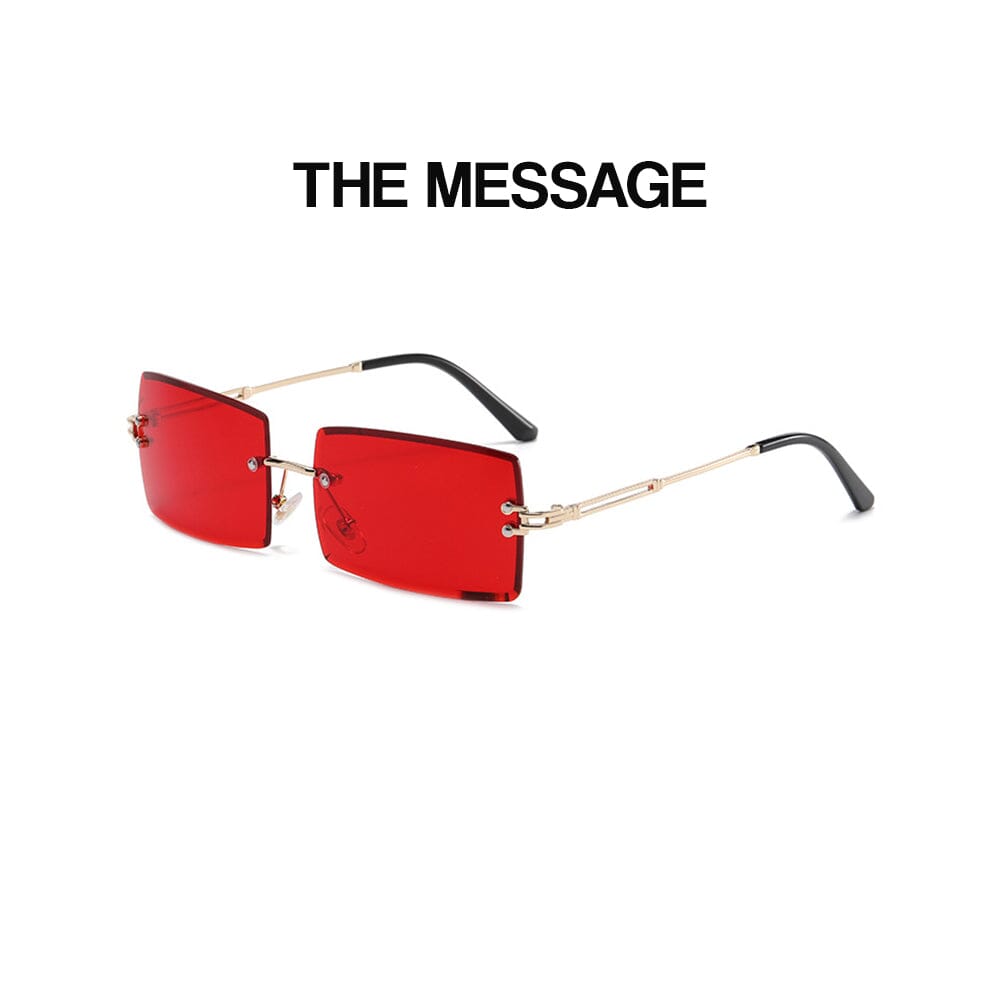 The Message - Gold & Red Sunglasses