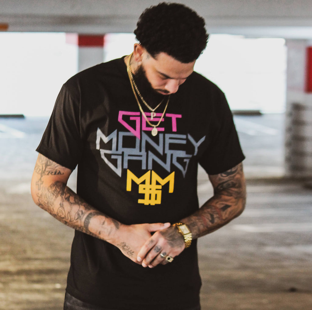 Get Money Gang Black T Shirt Million Dolla Motive