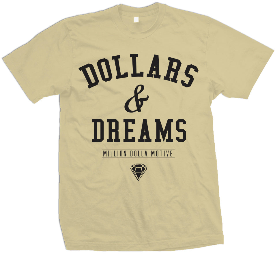 Dollars And Dreams Khaki T Shirt Million Dolla Motive