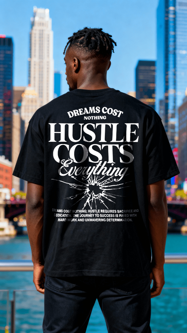 
                  
                    Hustle Costs Everything - Black T-Shirt
                  
                