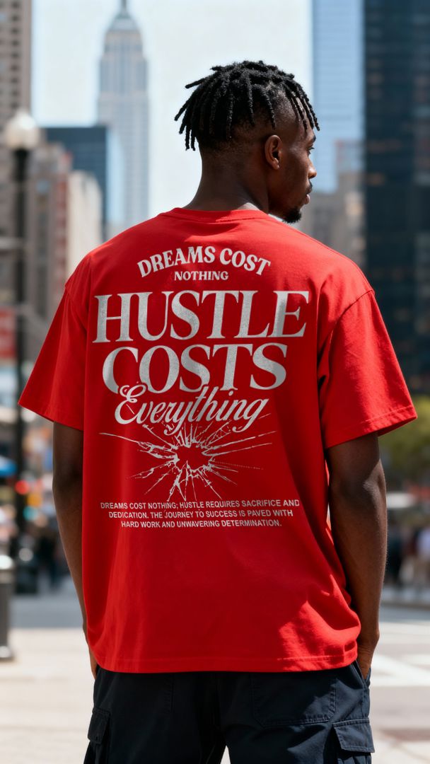 Hustle Costs Everything - Red T-Shirt