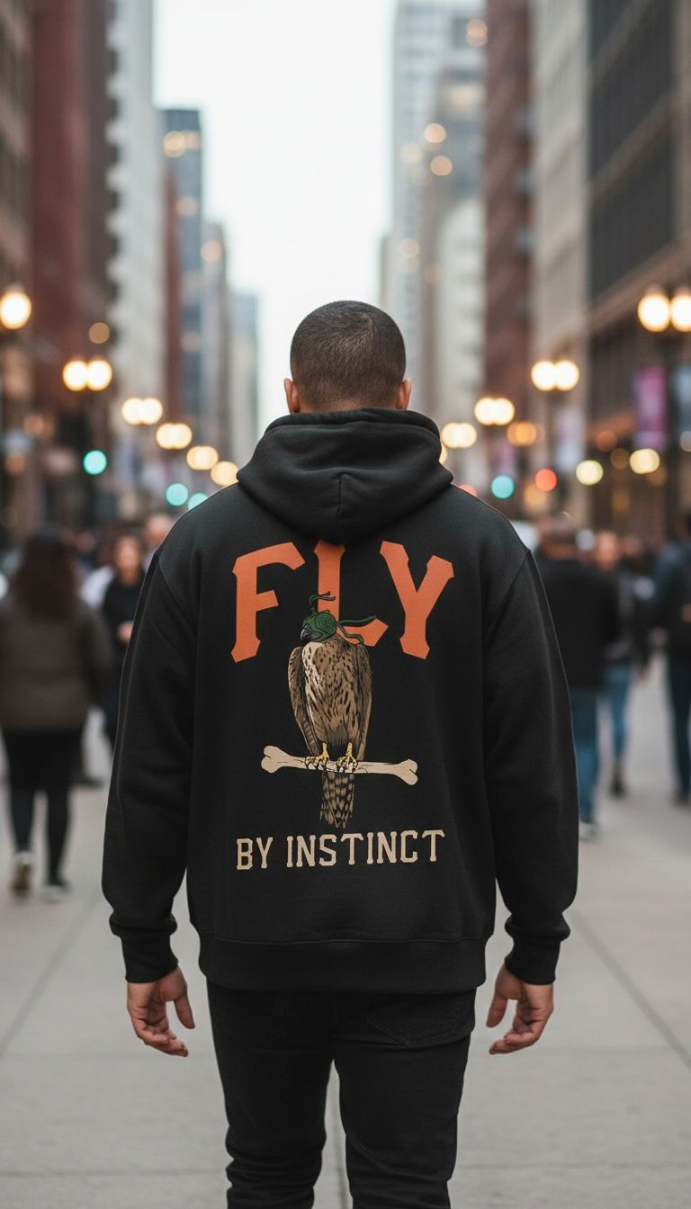 
                  
                    Fly By Instinct - Black Hoodie Sweatshirt
                  
                