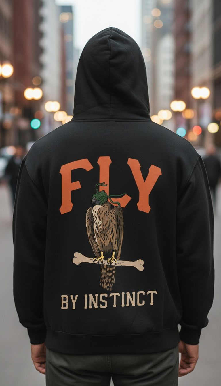 
                  
                    Fly By Instinct - Black Hoodie Sweatshirt
                  
                