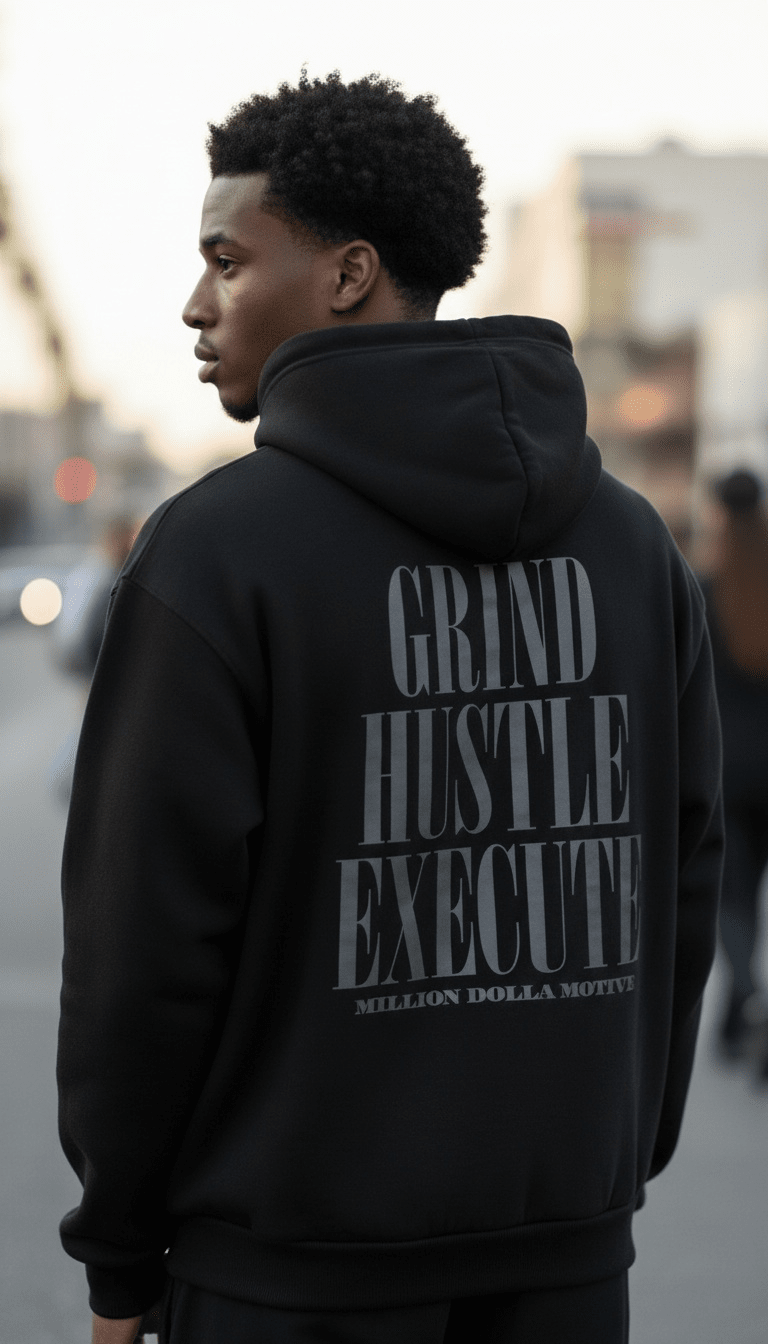 
                  
                    Grind Hustle Execute - Black Hoodie Sweatshirt
                  
                