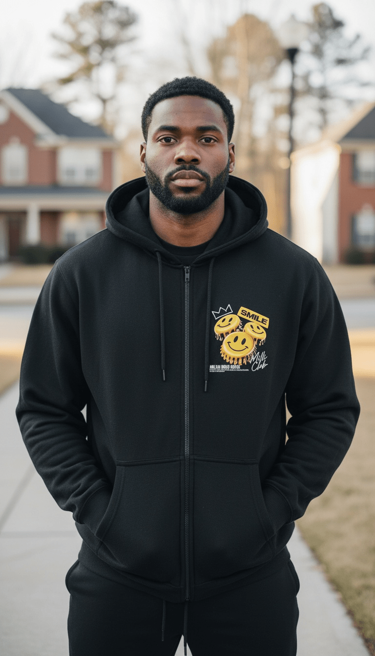 
                  
                    Smile Milli Club - Black Hoodie Sweatshirt
                  
                