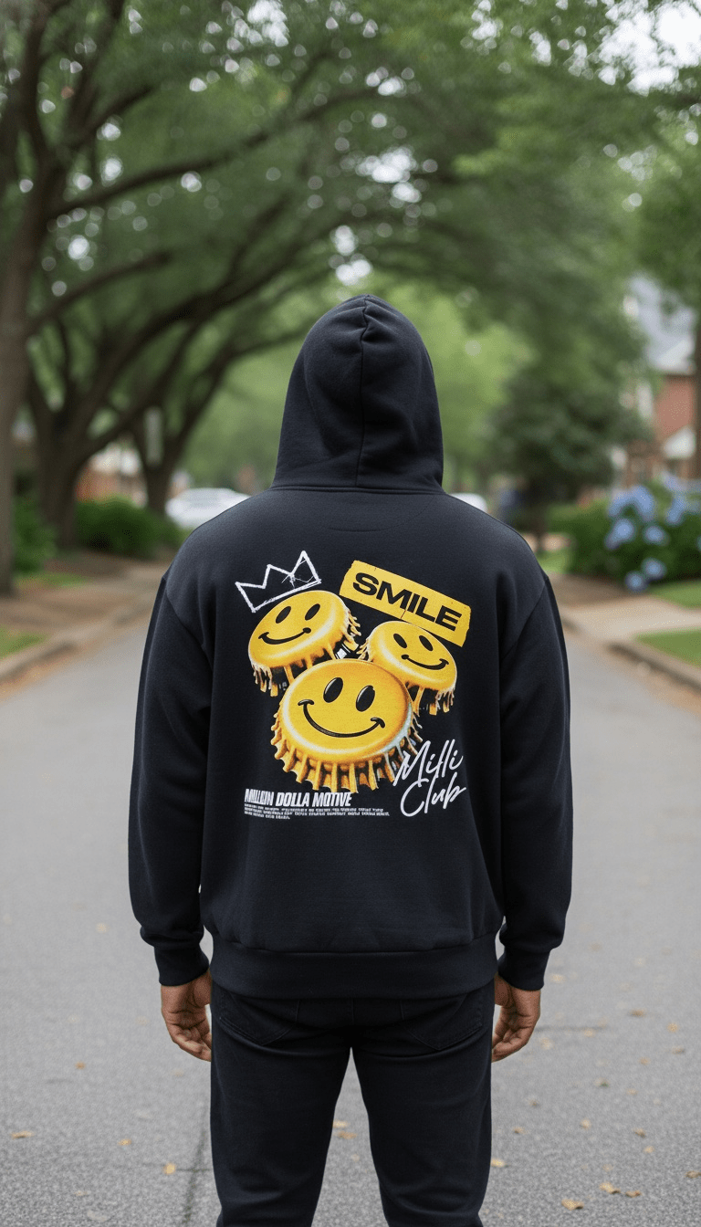 
                  
                    Smile Milli Club - Black Hoodie Sweatshirt
                  
                