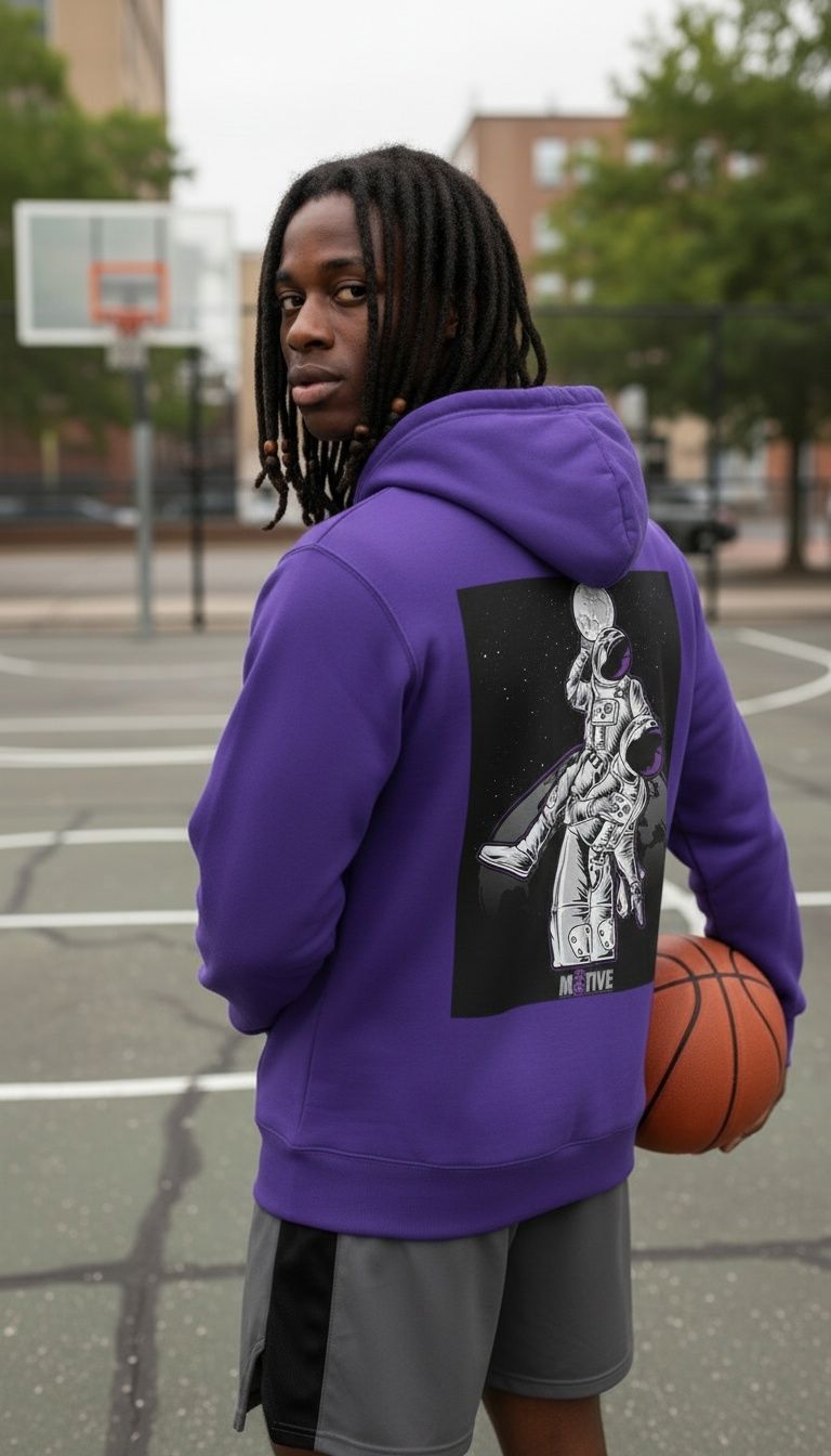 Moonman Dunk - Purple Hoodie Sweatshirt – Million Dolla Motive