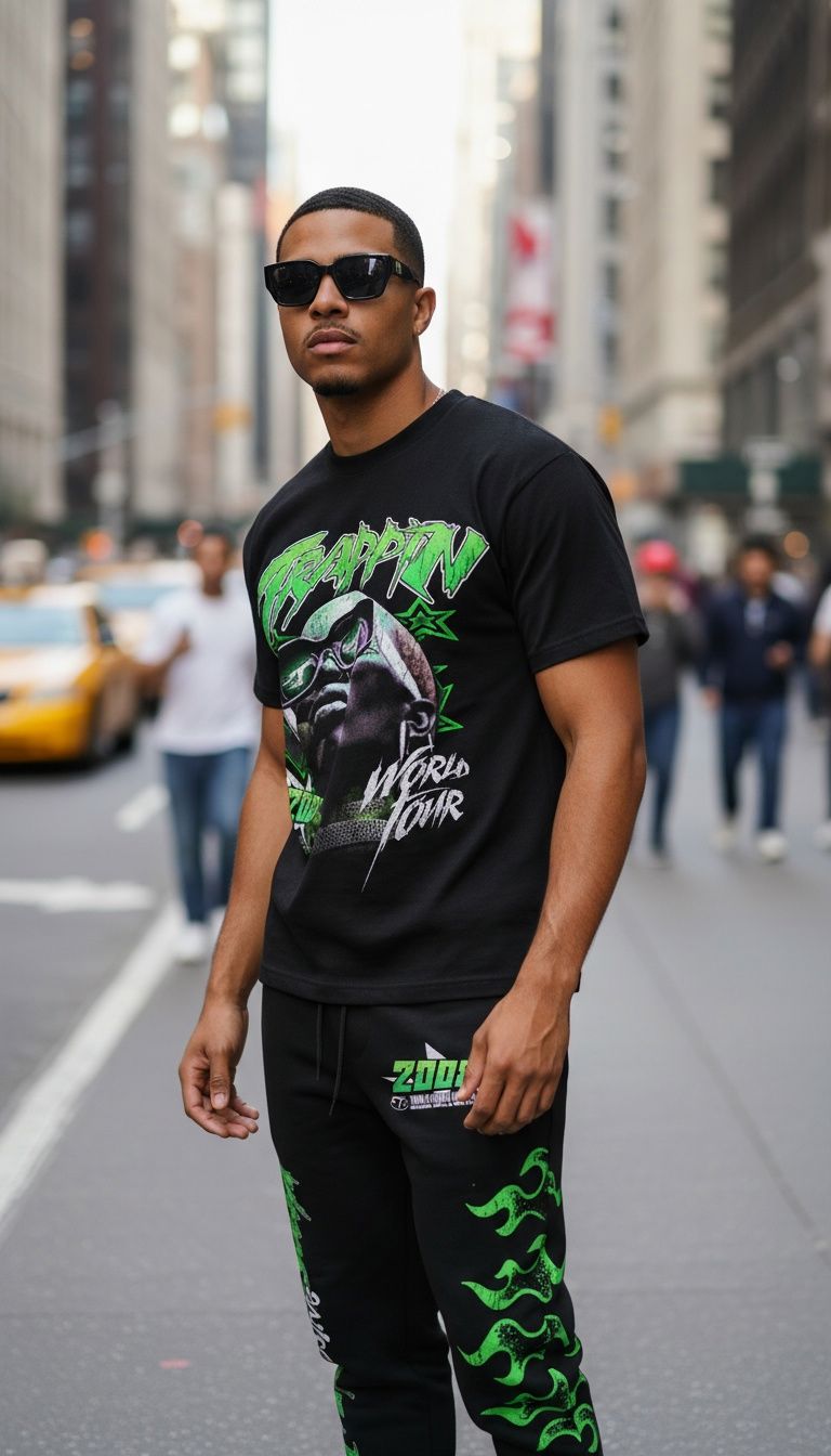 Trappin World Tour - Black T-Shirt