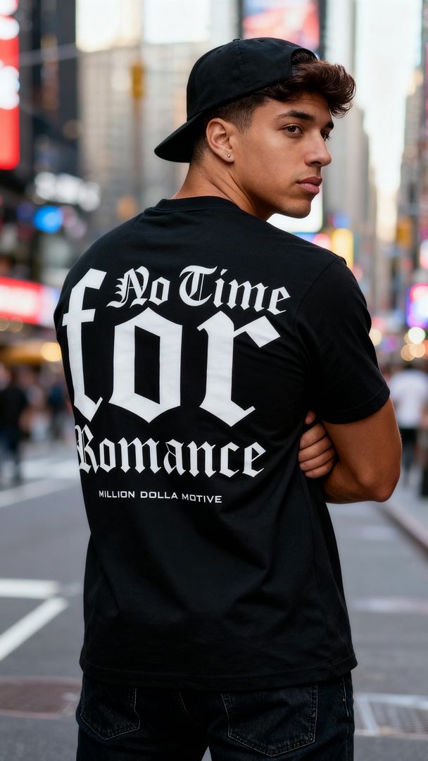 No Time For Romance - Black T-Shirt
