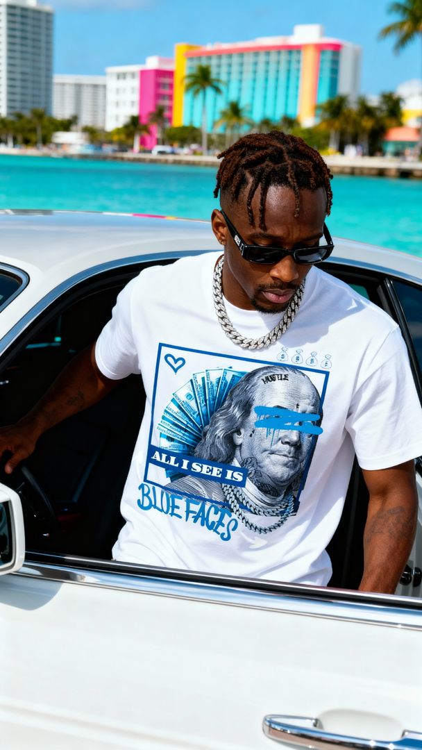All I See Is Blue Faces - White T-Shirt