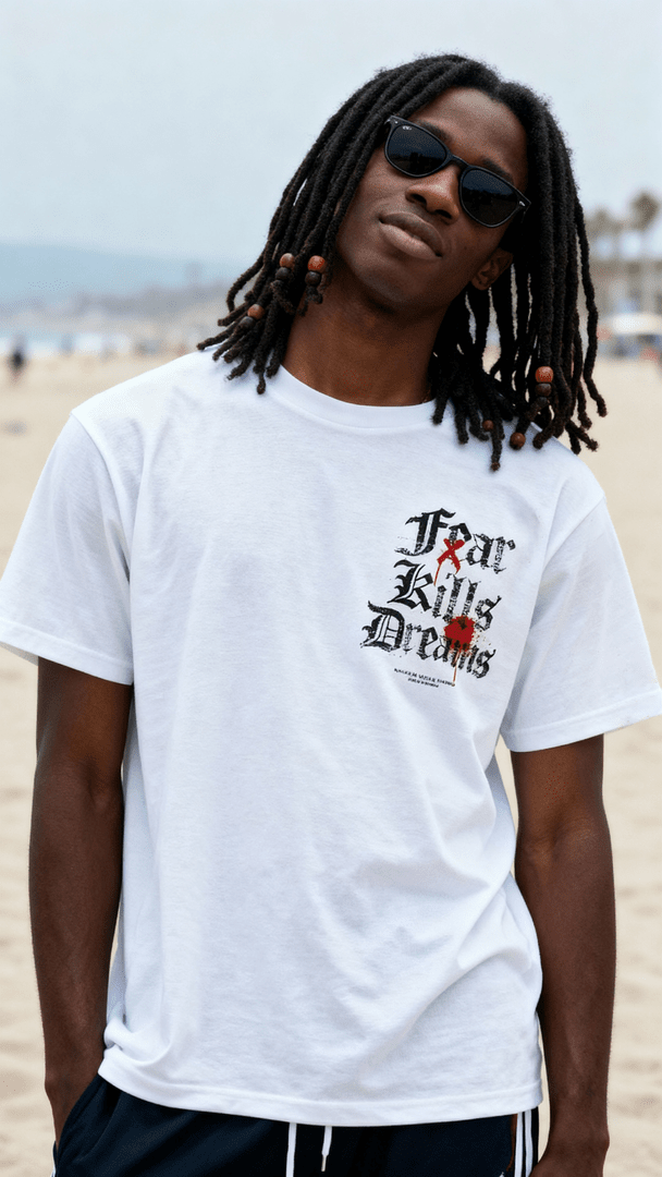
                  
                    Fear Kills Dreams - White T-Shirt
                  
                