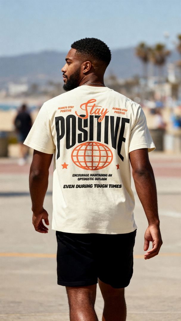 Stay Positive - Natural Sail T-Shirt