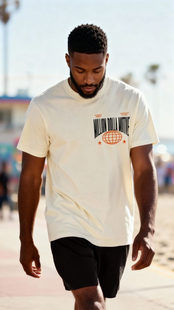 Stay Positive - Natural Sail T-Shirt