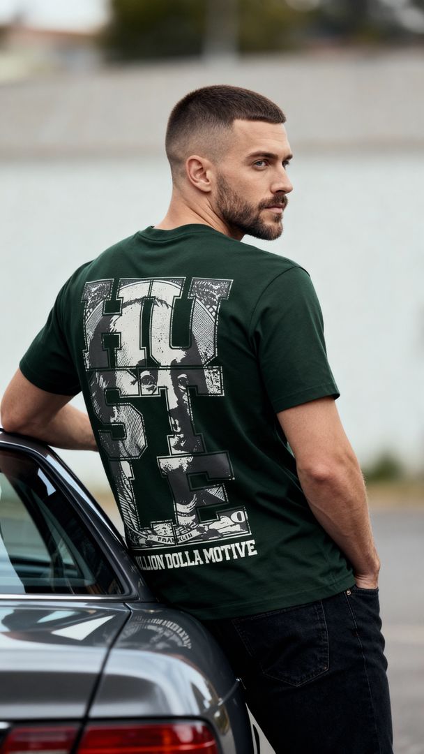 Hustle 100 - Dark Green T-Shirt