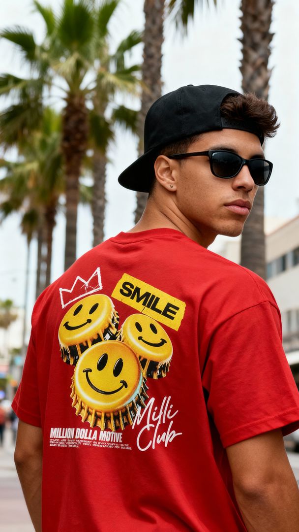 Smile Milli Club - Red T-Shirt