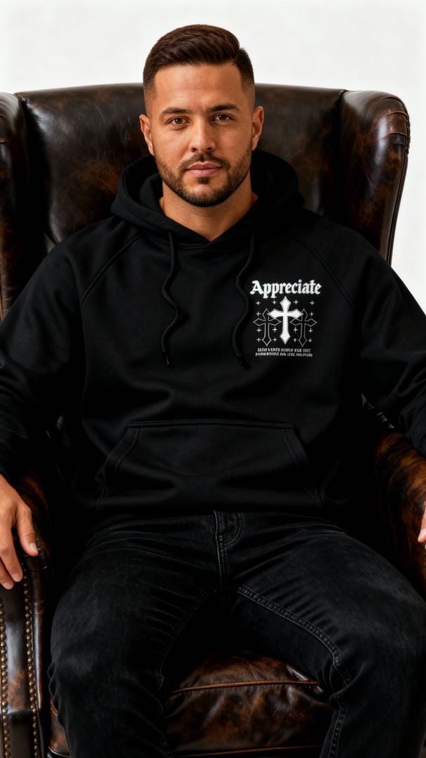 
                  
                    Appreciate Crosses - Black Hoodie Sweatshirt
                  
                