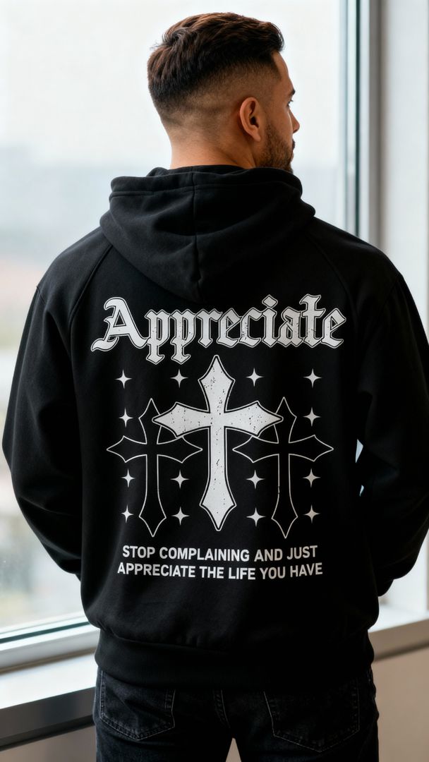 
                  
                    Appreciate Crosses - Black Hoodie Sweatshirt
                  
                