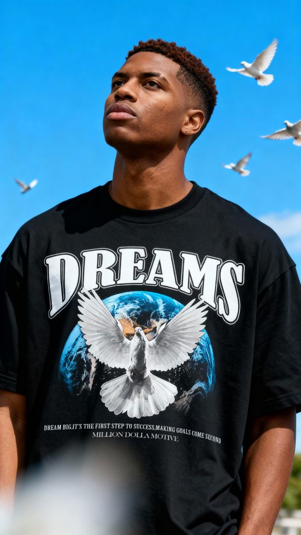 Dreams Dove - Black T-Shirt