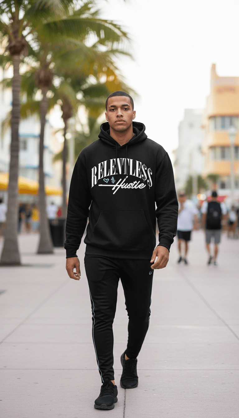 
                  
                    Relentless Hustle - Black Hoodie Sweatshirt
                  
                