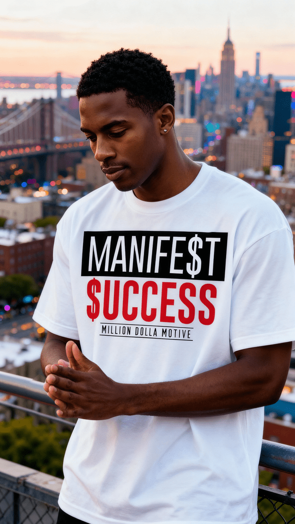 
                  
                    Manifest Success - White T-Shirt
                  
                