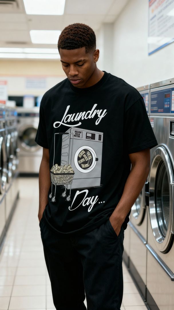 Laundry Day -  Black T-Shirt