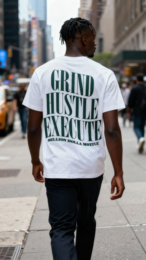 Grind Hustle Execute - White T-Shirt