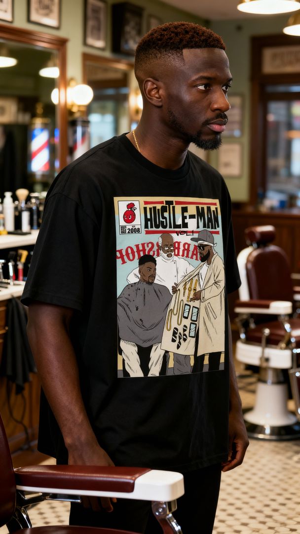 Hustle-Man Vol. 1 -  Black T-Shirt