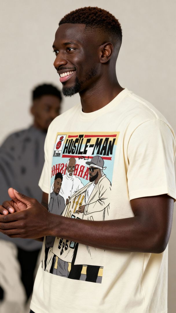 Hustle-Man Vol. 1 -  Natural Sail T-Shirt