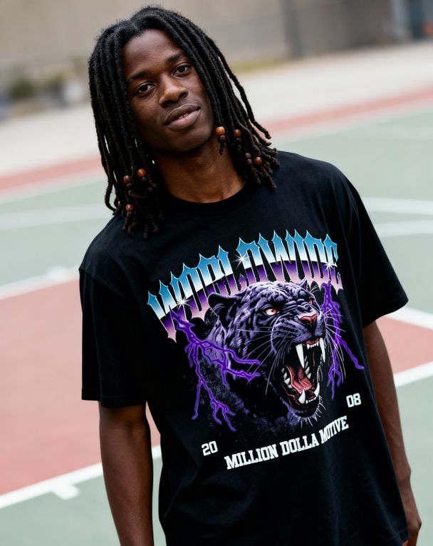 Worldwide Tiger - Black T-Shirt