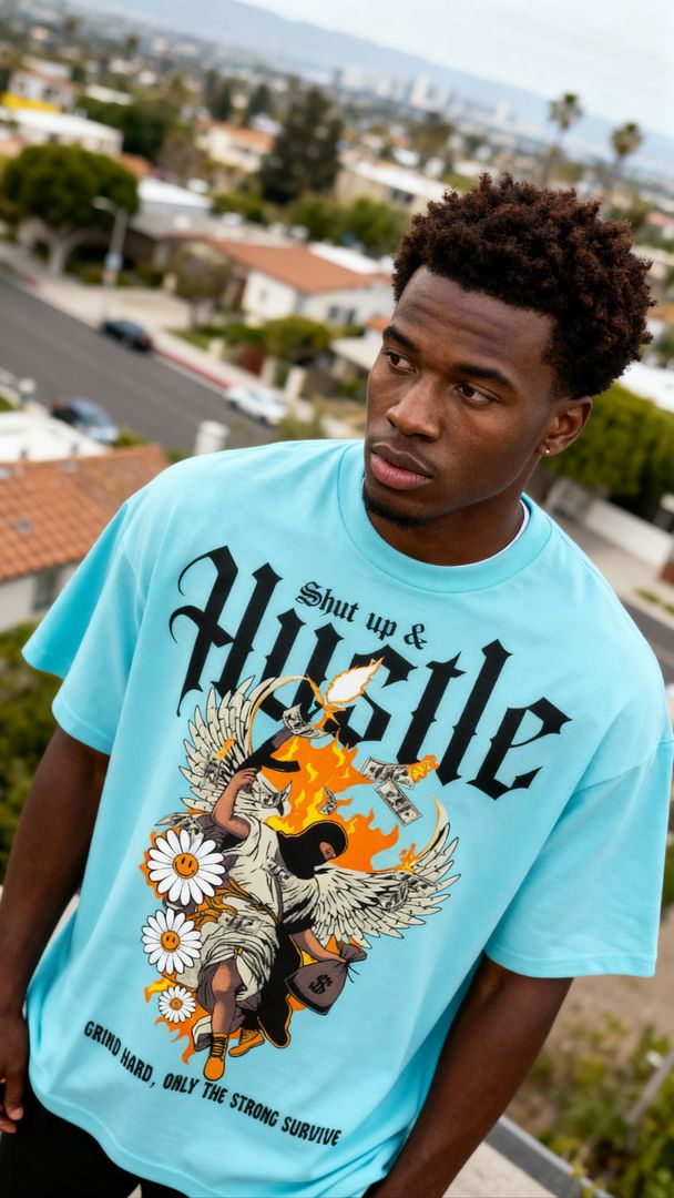 Shut Up & Hustle - Island Green T-Shirt