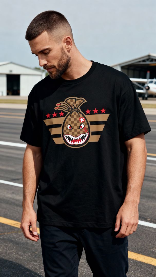 WWII Mouth Money Bag - Black T-Shirt