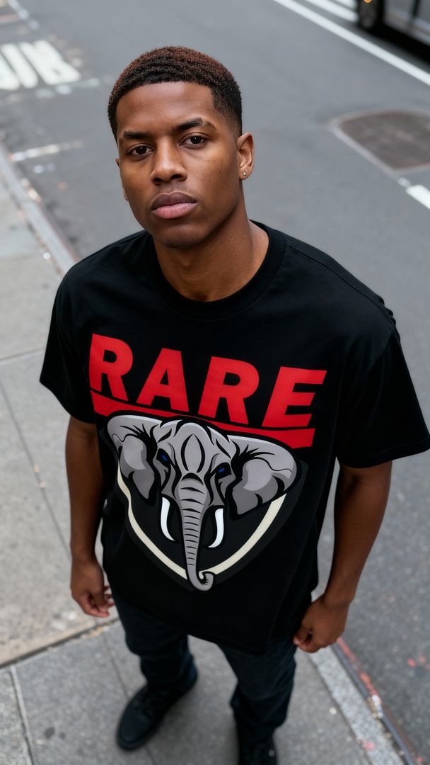 Rare Elephant OG - Black T-Shirts