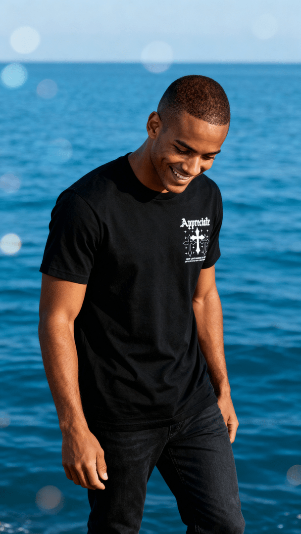 
                  
                    Appreciate Crosses - Black T-Shirt
                  
                
