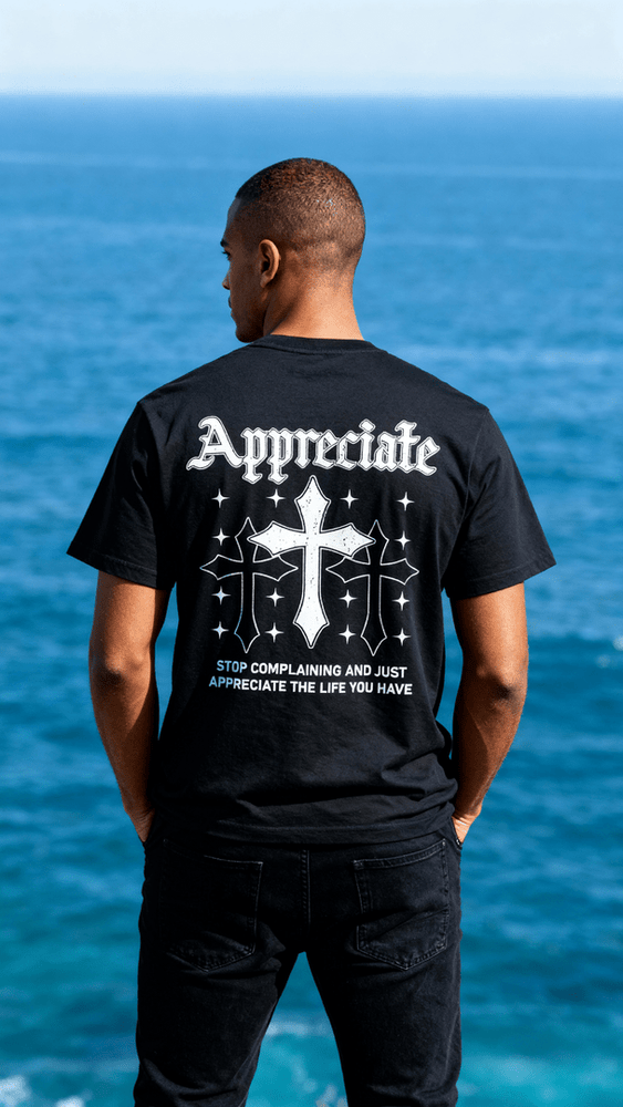 
                  
                    Appreciate Crosses - Black T-Shirt
                  
                