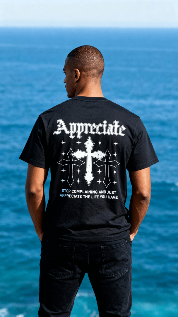 
                  
                    Appreciate Crosses - Black T-Shirt
                  
                