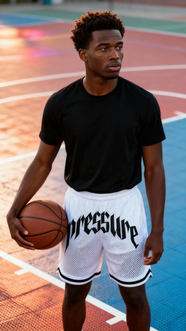
                  
                    Pressure - White Basketball Shorts
                  
                