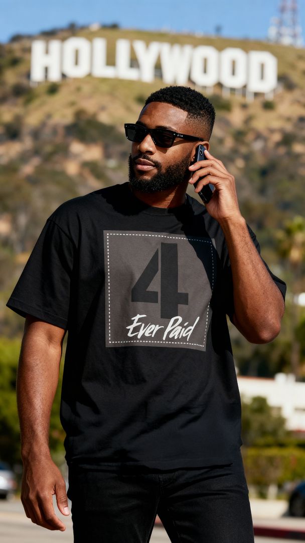 4 Ever Paid - Cave Stone on Black T-Shirt