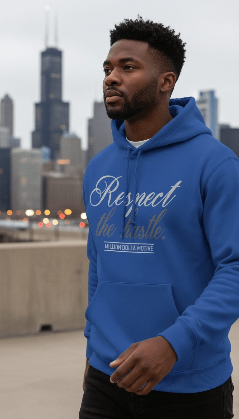 
                  
                    Respect The Hustle - Royal Blue Hoodie Sweatshirt
                  
                
