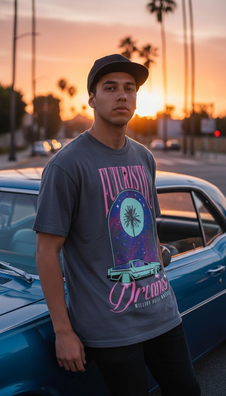 Futuristic Dreams - Dark Grey T-Shirt