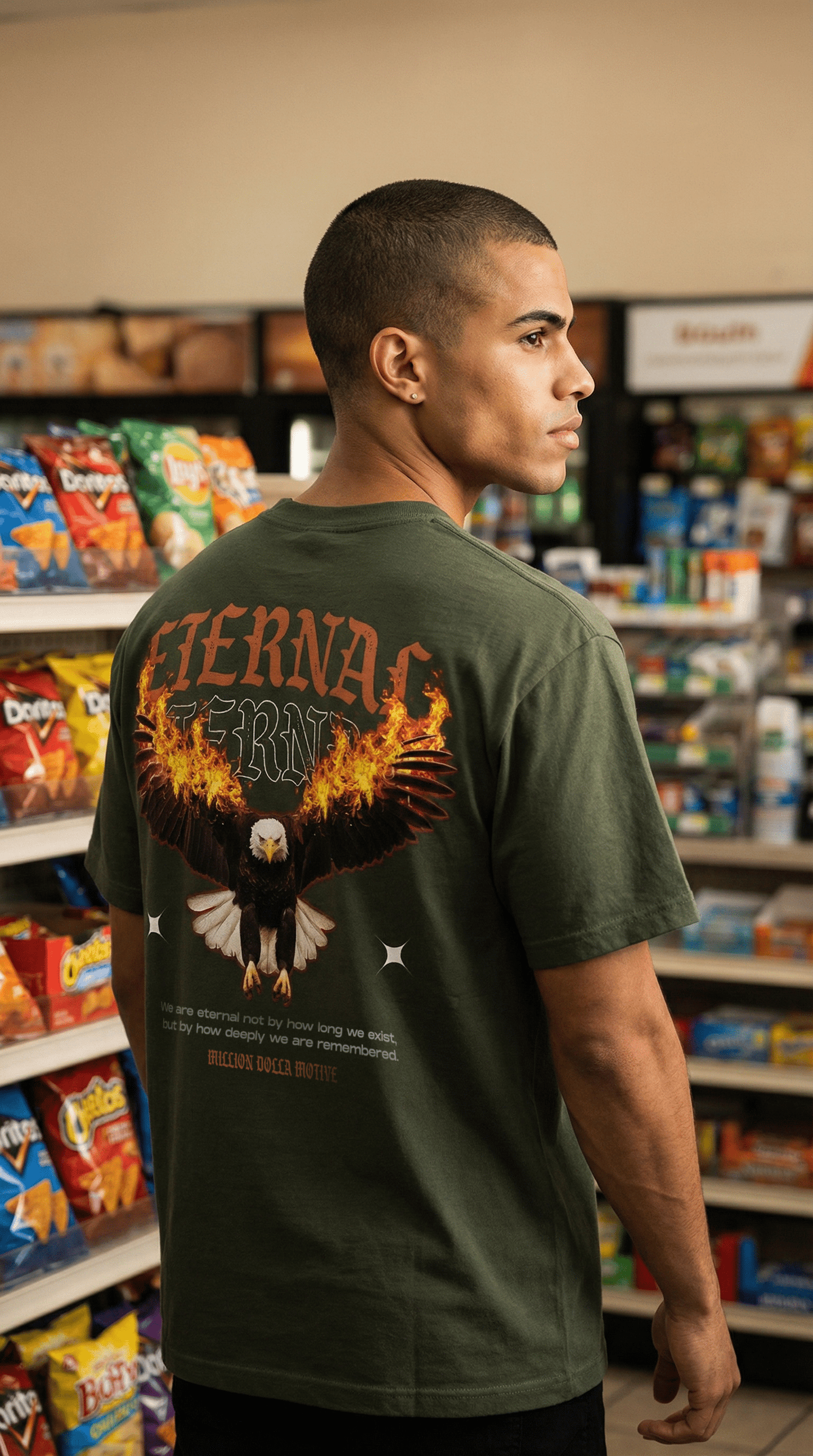 
                  
                    Eternal Eagle - Olive T-Shirt
                  
                