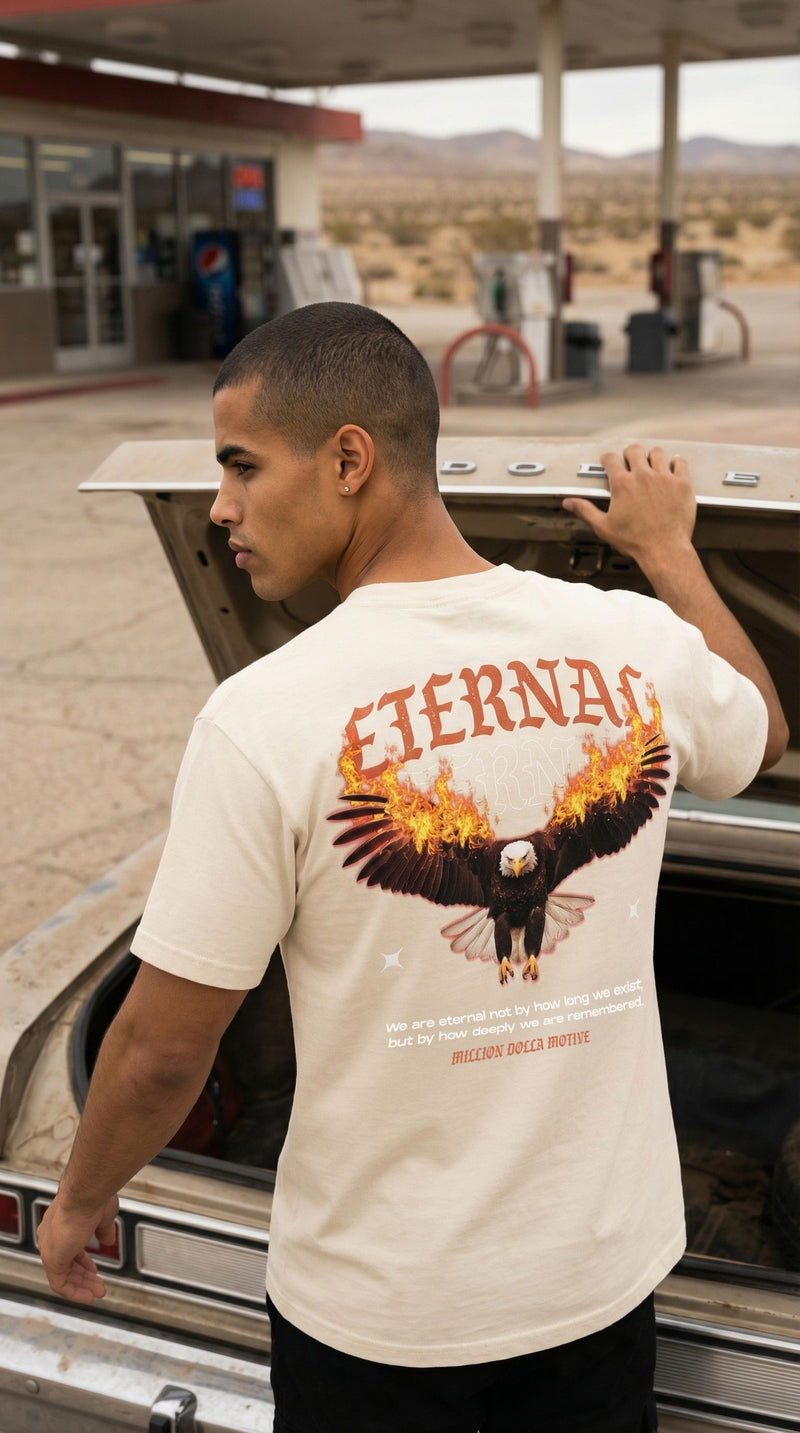Eternal Eagle - Natural Sail Dye T-Shirt