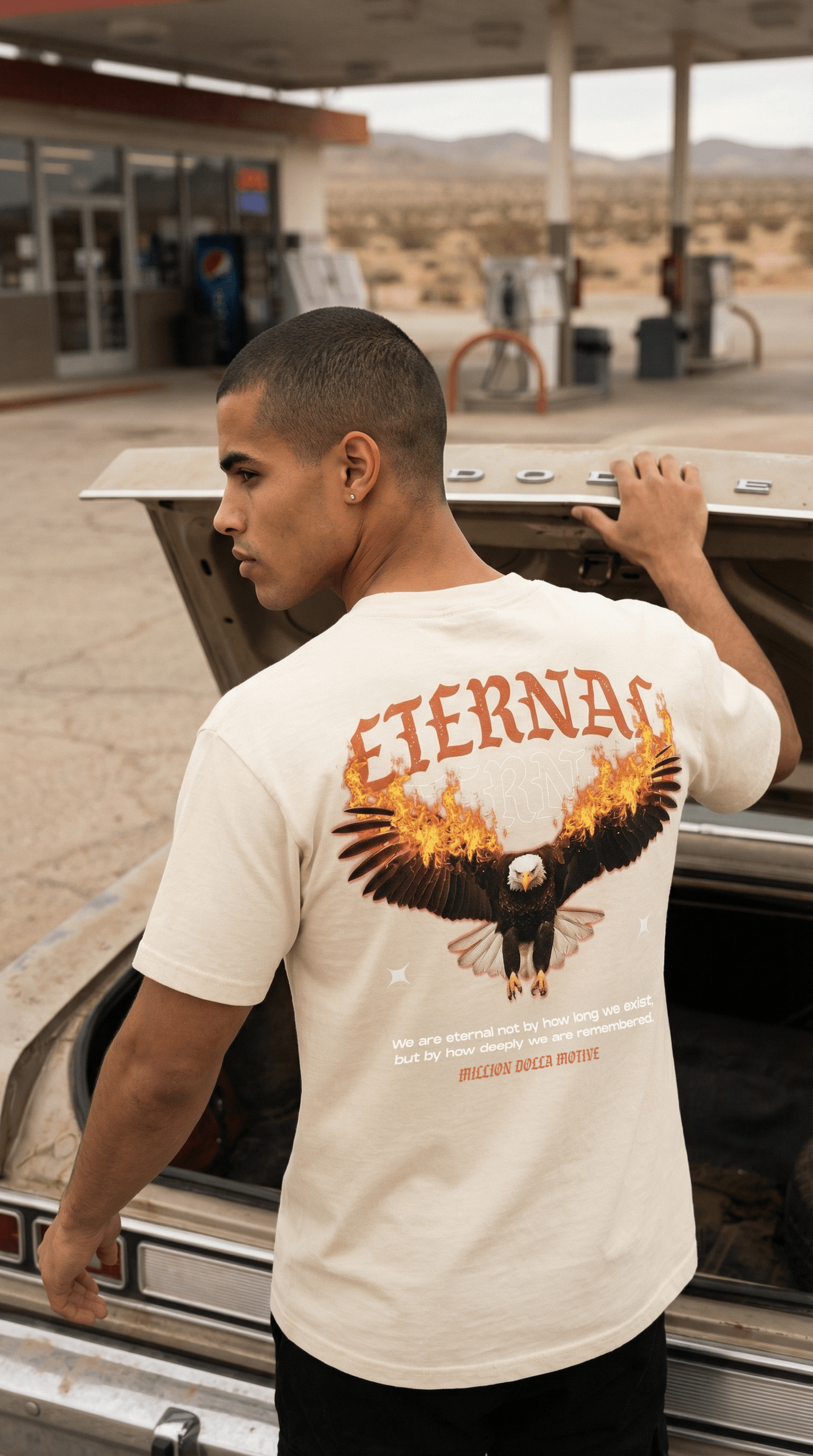 
                  
                    Eternal Eagle - Natural Sail Dye T-Shirt
                  
                