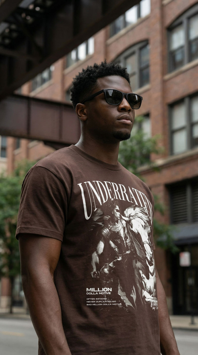 Underrated - Brown T-Shirt