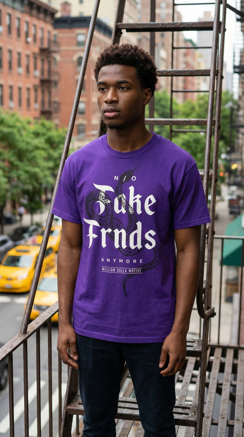 No Fake Friends - Purple T-Shirt