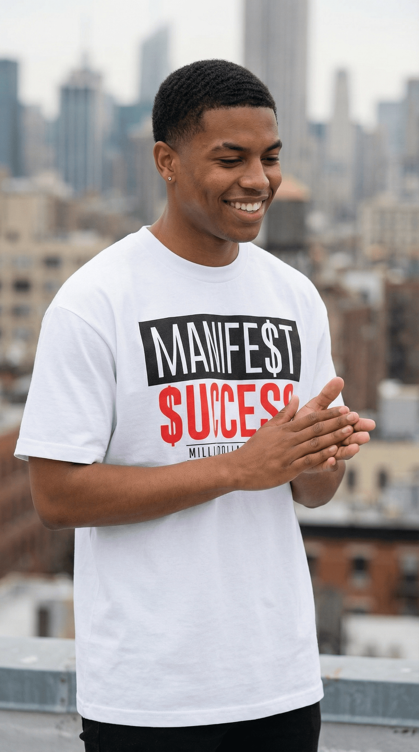 
                  
                    Manifest Success - White T-Shirt
                  
                